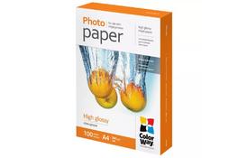 Бумага ColorWay A4, 260г, glossy, 100л, карт.уп. (PG260100A4) - Фото