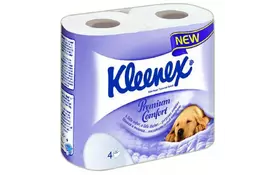 Туалетная бумага Kleenex Premium Comfort 4-слойная 4 шт (5029053033914) - Фото