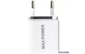 Зарядное устройство MaxPower Double 2.1A+1A White/Silver (33828) - Фото