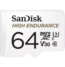 Карта памяти SANDISK 64GB microSDXC class 10 UHS-I U3 V30 High Endurance (SDSQQNR-064G-GN6IA)