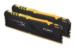 Память Kingston HyperX Fury DDR4 16GB*2  3200 CL16, RGB,  Black