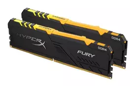 Память Kingston HyperX Fury DDR4 16GB*2  3200 CL16, RGB,  Black - Фото
