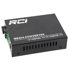 Медиаконвертер RCI 100M, 20km, SC, RJ45, Tx 1310nm, standart size metal case (RCI902W-FE-20-T)