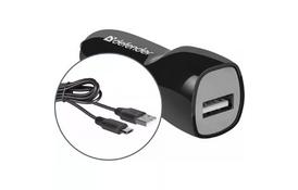Зарядний пристрій Defender UCC-12 black, 1xUSB, 5V / 1A+Micro (83590) - Фото