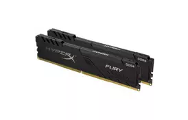 Модуль памяти для компьютера DDR4 16GB (2x8GB) 2666 MHz HyperX Fury Black Kingston (HX426C16FB3K2/16) - Фото