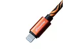 Дата кабель USB 2.0 AM to Lightning 1.0m Orange/Black Grand-X (FL05OB)
