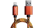 Дата кабель USB 2.0 AM to Lightning 1.0m Orange/Black Grand-X (FL05OB)