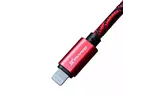 Дата кабель USB 2.0 AM to Lightning 1.0m Red/Black Grand-X (FL05RB)