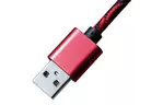 Дата кабель USB 2.0 AM to Lightning 1.0m Red/Black Grand-X (FL05RB)