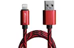 Дата кабель USB 2.0 AM to Lightning 1.0m Red/Black Grand-X (FL05RB)