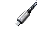 Дата кабель USB 2.0 AM to Micro 5P 1.0m Cu, 1.5A, White/Black Grand-X (FM05WB)