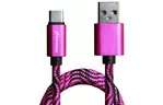Дата кабель USB 2.0 AM to Type-C 1.0m Rose/Black Grand-X (FC05RSB)