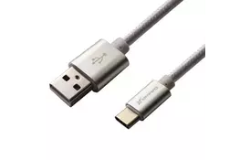 Дата кабель USB 2.0 AM to Type-C 1.0m Silver Grand-X (FC01) - Фото