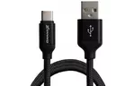 Дата кабель USB 2.0 AM to Type-C 1.0m Black/Black Grand-X (NC01BB)