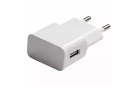 Зарядное устройство Grand-X USB 5V 2,1A White + cable USB -> micro USB, Cu (CH-03UMW) - Фото