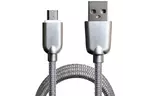 Дата кабель USB 2.0 AM to Micro 5P 1.0m 1.5A, Silver Grand-X (MM02S)
