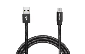 Дата кабель ADATA USB 2.0 AM to Micro 5P 2.0m Black (AMUCAL-200CMK-CBK) - Фото