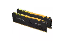 Модуль памяти для компьютера DDR4 32GB (2x16GB) 2400 MHz HyperX Fury Black RGB Kingston (HX424C15FB3AK2/32) - Фото