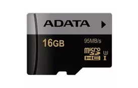Карта памяти ADATA 16GB microSD class 10 UHS-I U3 V30 Premier Pro (AUSDH16GUI3V30S-R) - Фото