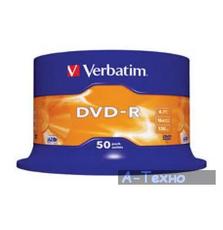 Диск DVD Verbatim 4.7Gb 16X CakeBox 50шт (43548)