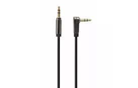Кабель мультимедийный Jack 3.5mm M to Jack 3.5mm M 1.0m угловой Cablexpert (CCAPB-444L-1M) - Фото