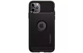 Чехол для моб. телефона Spigen iPhone 11 Pro Max Rugged Armor, Matte Black (075CS27133) - Фото