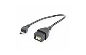 Дата кабель OTG USB 2.0 AF to Micro 5P 0.15m Cablexpert (AB-OTG-AFBM-03) - Фото