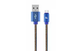 Дата кабель USB 2.0 AM to Type-C 2.0m Cablexpert (CC-USB2J-AMCM-2M-BL) - Фото