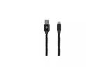 Дата кабель USB 2.0 AM to Micro 5P 1.0m Fur black 2E (2E-CCMTAC-BLACK)