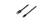 Дата кабель USB 2.0 AM to Micro 5P 1.0m Fur black 2E (2E-CCMTAC-BLACK)