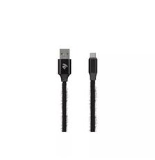 Дата кабель USB 2.0 AM to Micro 5P 1.0m Fur black 2E (2E-CCMTAC-BLACK)
