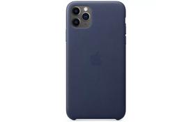 Чехол для моб. телефона Apple iPhone 11 Pro Max Leather Case - Midnight Blue (MX0G2ZM/A) - Фото