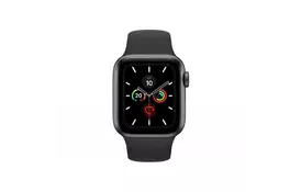 Смарт-часы Apple Watch Series 5 GPS, 44mm Space Grey Aluminium Case with Blac (MWVF2UL/A) - Фото