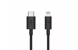 Дата кабель USB 3.1 Type-C to Lightning 0.9m black Belkin (F8J239DS03-BLK) - Фото