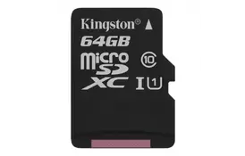 Карта памяти Kingston 64GB microSDXC Class 10 Canvas Select Plus 100R A1 (SDCS2/64GBSP) - Фото