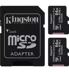 Карта памяти Kingston 64GB Class 10 Canvas Select Plus 100R A1 (SDCS2/64GB-2P1A)