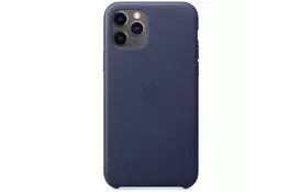 Чехол для моб. телефона Apple iPhone 11 Pro Leather Case - Midnight Blue (MWYG2ZM/A) - Фото
