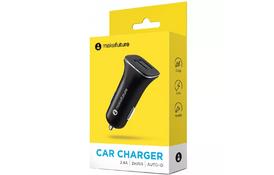 Зарядное устройство MakeFuture Car 2.4A 2USB Black (MCC-21BK) - Фото