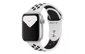 Смарт-часы Apple Watch Nike Series 5 GPS, 44mm Silver Aluminium Case with Pur (MX3V2UL/A) - Фото