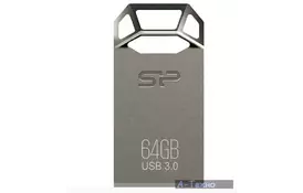 USB флеш накопичувач Silicon Power 64GB Jewel J50 Metallic Grey USB 3.0 (SP064GBUF3J50V1T) - Фото