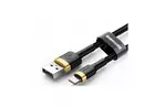 Дата кабель USB 2.0 AM to Lightning 0.5m Cafule 2.4A gold+black Baseus (CALKLF-AV1)