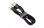 Дата кабель USB 2.0 AM to Lightning 0.5m Cafule 2.4A gold+black Baseus (CALKLF-AV1)