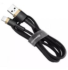 Дата кабель USB 2.0 AM to Lightning 0.5m Cafule 2.4A gold+black Baseus (CALKLF-AV1)