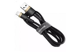 Дата кабель USB 2.0 AM to Lightning 0.5m Cafule 2.4A gold+black Baseus (CALKLF-AV1) - Фото