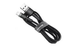 Дата кабель USB 2.0 AM to Lightning 1.0m Cafule 2.4A gray+black Baseus (CALKLF-BG1) - Фото