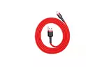 Дата кабель USB 2.0 AM to Lightning 1.0m Cafule 2.4A red+red Baseus (CALKLF-B09)