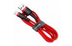 Дата кабель USB 2.0 AM to Lightning 1.0m Cafule 2.4A red+red Baseus (CALKLF-B09)
