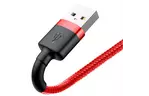 Дата кабель USB 2.0 AM to Lightning 1.0m Cafule 2.4A red+red Baseus (CALKLF-B09)