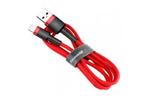 Дата кабель USB 2.0 AM to Lightning 2.0m Cafule 1.5A red+red Baseus (CALKLF-C09)