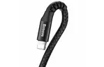 Дата кабель USB 2.0 AM to Lightning 1.0m Fish eye Spring 2A black Baseus (CALSR-01)